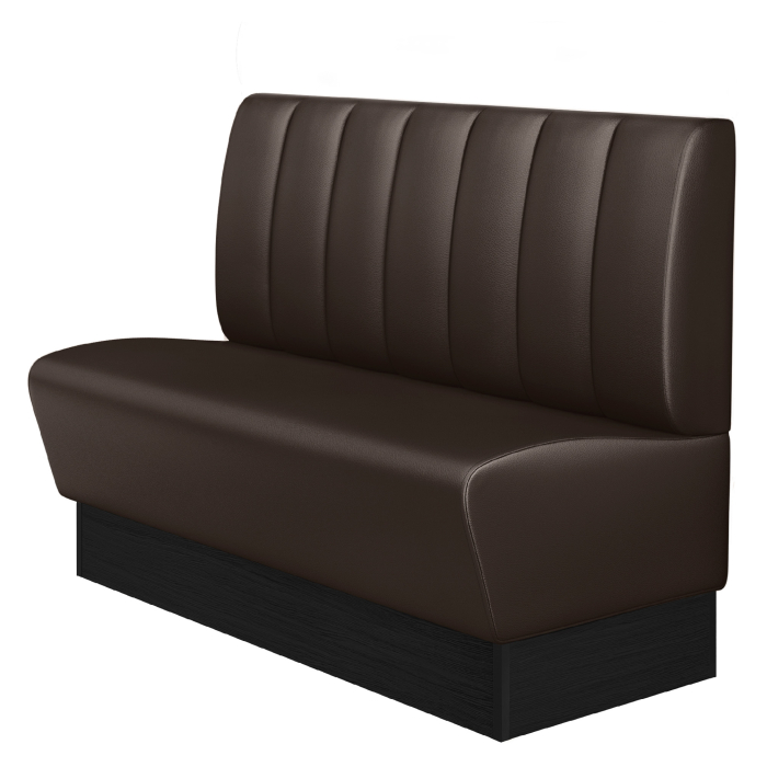 DENVER | Restaurang bås soffa | B:H 200 x 103 cm | Brun | Randig | Läder