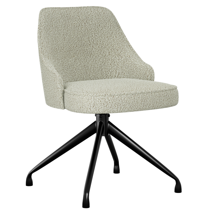 Gala | Hotellstol | Beige | Teddystoff | Svingbar base