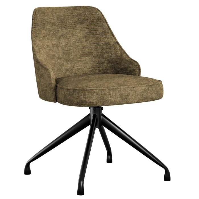 Gala | Hotel Chair | Brown | Fabric/Textile | Swivel Base