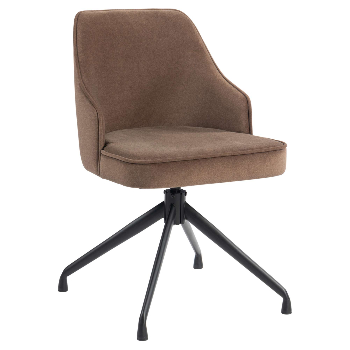 Gala | Hotel Chair | Brown | Velvet | Swivel Base
