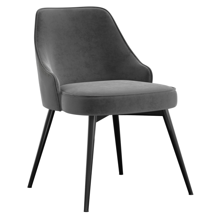 Gala | Hotellstol | Grå | Sammet