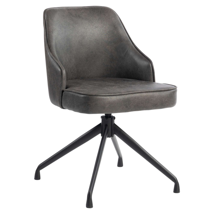 Gala | Hotellituoli | Musta | Nahka | Pyörivä jalusta