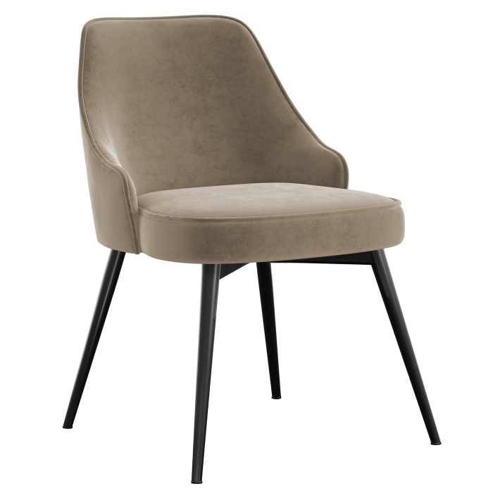 Gala | Hotelstol | Taupe | Fløjl