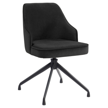 Gala | Hotel Chair | Black | Velvet | Swivel Base | Black Frame