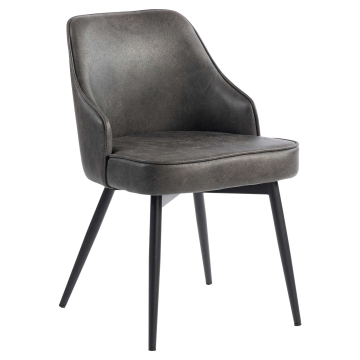 Gala | Hotelstoel | Zwart | Leer