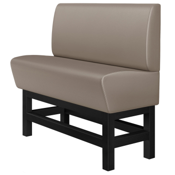 MIAMI | Hög restaurangsoffa | B:H 100 x 133 cm | Taupe | Smidig | Läder