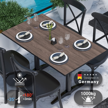 COMPACT | Plateau de table HPL | L:P 120 x 70 cm | Wengé clair | Rectangulaire