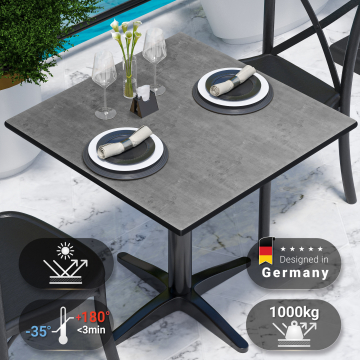 COMPACT | HPL table top | W:D 60 x 60 cm | Concrete | Square