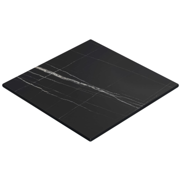COMPACT | HPL Tafelblad | B:D 70 x 70 cm | Zwart marmer | Vierkant