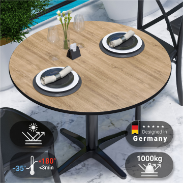 COMPACT | HPL table top | Ø 70 cm | Oak | Round