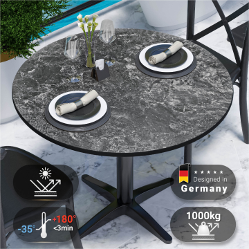 COMPACT | HPL table top | Ø 70 cm | Rocks | Round