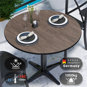 COMPACT | HPL table top | Ø 70 cm | Light Wenge | Round