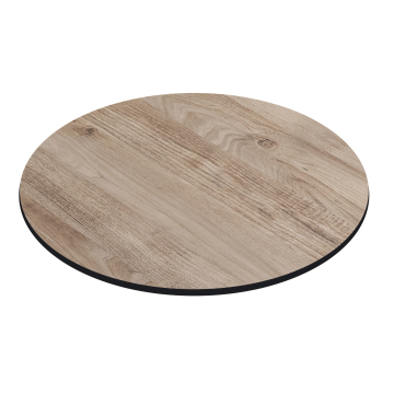 COMPACT | HPL table top | Ø 70 cm | Rustic oak | Round