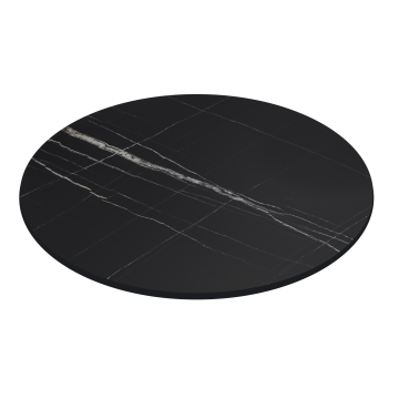COMPACT | HPL table top | Ø 70 cm | Black marble | Round
