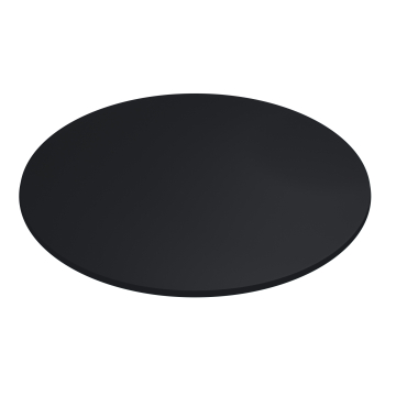 COMPACT | HPL bordplate | Ø 70 cm | Svart | Rundt