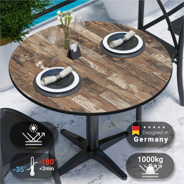 COMPACT | HPL table top | Ø 70 cm | Vintage Old | Round