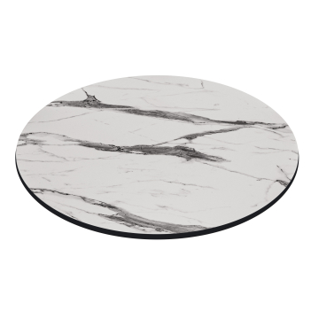 COMPACT | HPL table top | Ø 70 cm | White marble | Round