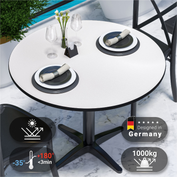 COMPACT | HPL table top | Ø 70 cm | White | Round