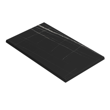 WERZA | Werzalit bordplate | B:D 120 x 70 cm | Svart marmor | Rektangulær