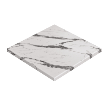 WERZA | Tampo de mesa Werzalit | Ancho:Fondo 60 x 60 cm | Mármol blanco | Cuadrado