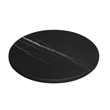 WERZA | Werzalit bordplate | Ø 60 cm | Svart marmor | Rundt