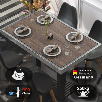 BRASIL | Gastro bordsskiva | B:D 110 x 60 cm | Ljus wenge | Kromkant | Rektangulär
