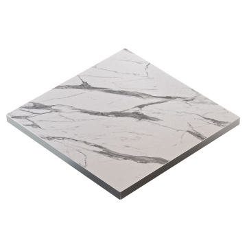 BRASIL | Gastro-bordplade | B:D 80 x 80 cm | Hvid marmor | Firkantet