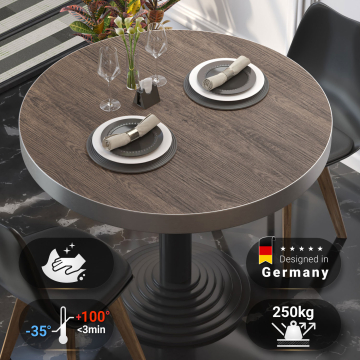 BRASIL | Gastro bordplade | Ø 50 cm | Lys Wenge | Rund