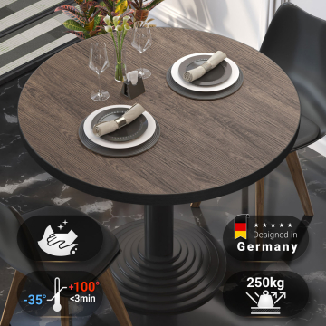 BRASIL | Gastro bordsskiva | Ø 60 cm | Ljus Wenge | Rund