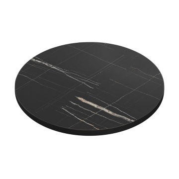BRASIL | Gastro-bordplade | Ø 60 cm | Sort marmor | Rund