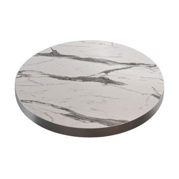 BRASIL | Piano d'appoggio gastronomico | Ø 60 cm | Marmo bianco | Rotondo