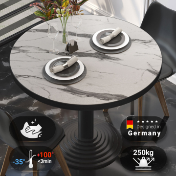 BRASIL | Gastro table top | Ø 60 cm | White marble | Round