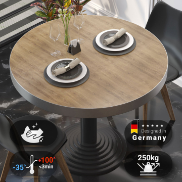 BRASIL | Piano d'appoggio gastronomico | Ø 80 cm | Rovere | Rotondo