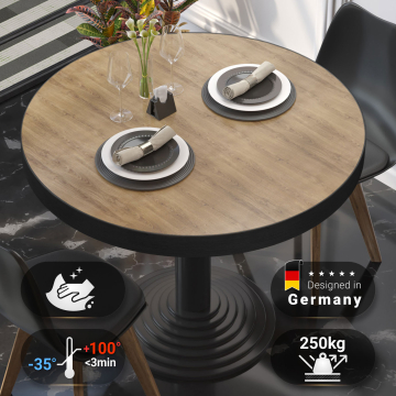 BRASIL | Piano d'appoggio gastronomico | Ø 80 cm | Rovere | Rotondo