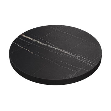 BRASIL | Piano d'appoggio gastronomico | Ø 80 cm | Marmo nero | Rotondo