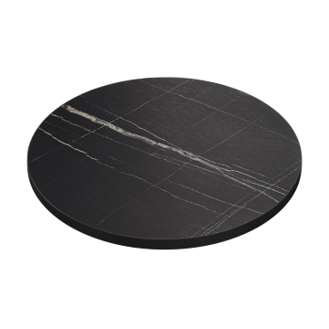 BRASIL | Gastro-bordplade | Ø 80 cm | Sort marmor | Rund