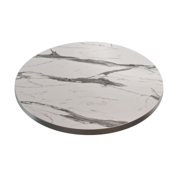 BRASIL | Piano d'appoggio gastronomico | Ø 80 cm | Marmo bianco | Rotondo