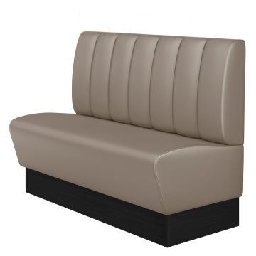 DENVER | Restaurang bås soffa | B:H 160 x 103 cm | Taupe | Randig | Läder