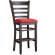 ALESSANDRO | Gastro Barhocker | Leder | Holz | Rot | mit Lehne
