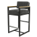 KYLA | Metalen Frame Barkruk | Fluweel | Grijs | Grijs | Met rugleuning
