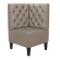 MIAMI | Hörnsoffa till restaurang | B:H 64 x 103 cm | Taupe | Chesterfield | Läder