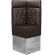 DALLAS | Hörnsoffa till restaurang | B:H 64 x 158 cm | Brun | Chesterfield romb | Läder