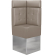 DALLAS | Hörnsoffa till restaurang | B:H 64 x 158 cm | Taupe | Chesterfield-knapp | Läder