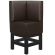 MIAMI | Gastro hög bänk | B:H 64 x 133 cm | Mörkbrun | Slät | Läder