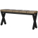 JUANA | Benk B:H 200 x 81cm | 8mm | Svart/ Taupe