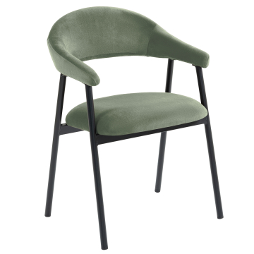 LARA | Chaise d'hôtel | Velours | Verte