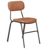 GINO | Retro Stoel | Bruin | Leder