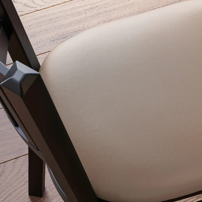 GIOVANNI STEEL | Bistrostuhl | Taupe | Leder