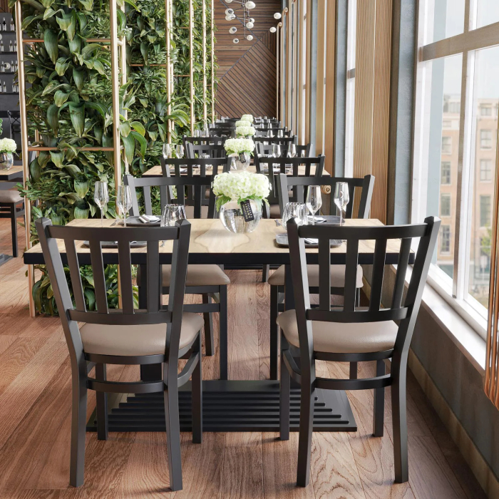 GIOVANNI STEEL | Bistrostuhl | Taupe | Leder