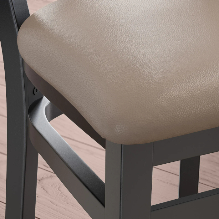 GIOVANNI STEEL | Bistrostuhl | Taupe | Leder